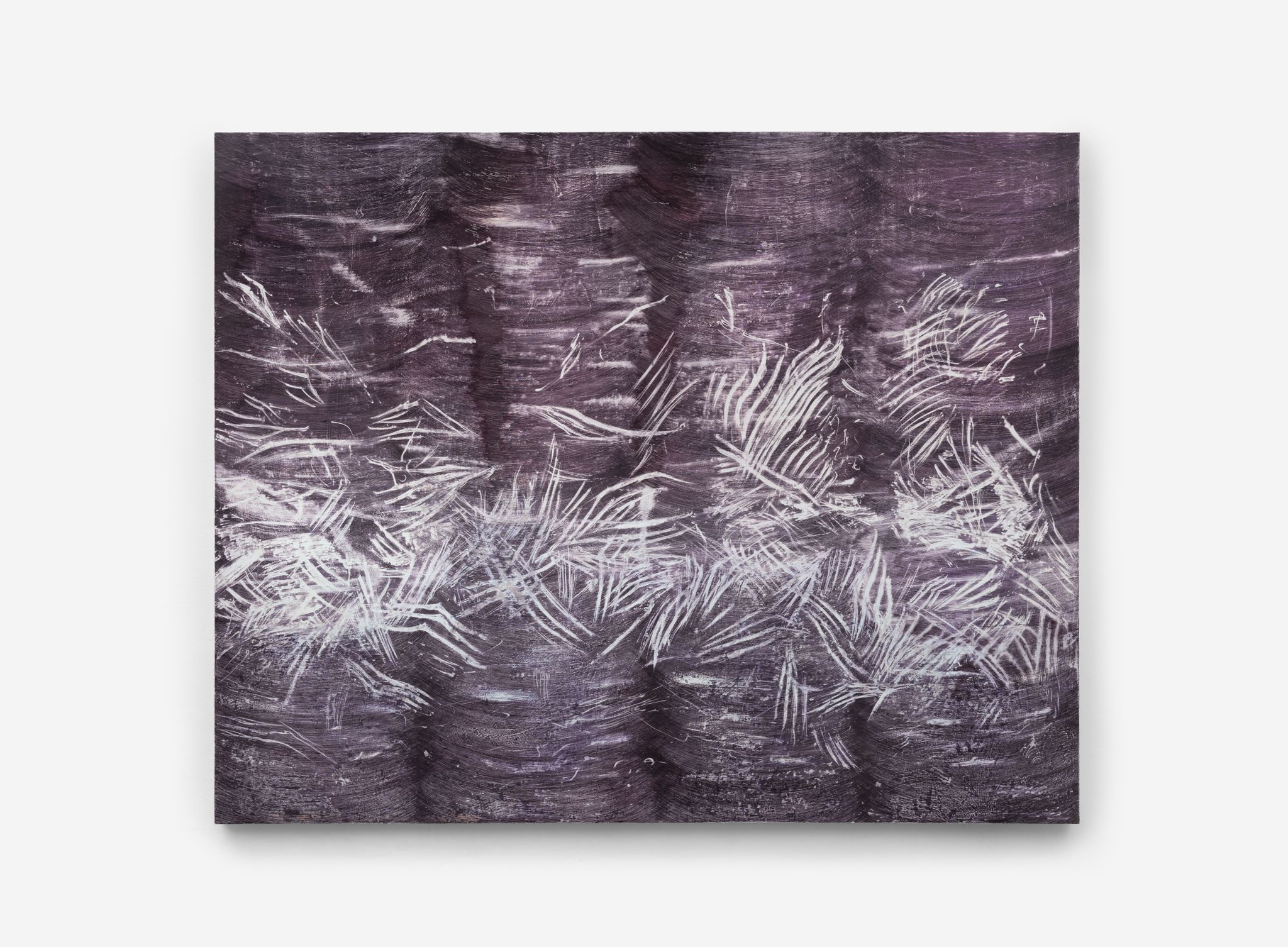<i>Split heart split</i>, 2024. Ballpen on wood panel, 69 1/4 x 86 5/8 x 2 in (176 x 220 x 5 cm)